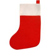 Hvid Julesokker Henbrandt Red Felt Christmas Stocking