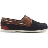 Chatham Herre Lave sko Chatham Gallery II Leather Boat Shoes, Navy/Tan