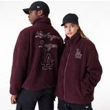 New Era Dame Overtøj New Era LA Dodgers jacket in burgundy-Red2XL