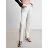 Mango Hvid Bukser & Shorts Mango Elle Straight Jeans, Natural White