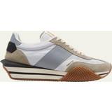 Stof - Sølv Sneakers Tom Ford James suede-trimmed sneakers silver