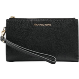 Håndledsremme Tegnebøger & Nøgleringe Michael Kors Adele Pebbled Leather Smartphone Wallet - Black/Gold