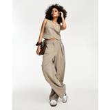 Mango 52 Bukser & Shorts Mango trouser co-ord in taupe-Brown12
