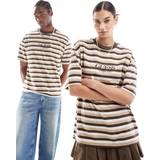Guess Brun Overdele Guess Originals All Over Striped T-Shirt Brown