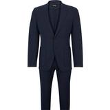 58 - Blå Jakkesæt BOSS Slim-fit suit in checked virgin wool