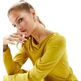 44 - Gul - Lange kjoler River Island Womens Bodycon Maxi Dress Petite Yellow Satin