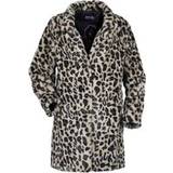 Leopard - Polyester Overtøj Gothicana by EMP Gothicana X Elvira faux-fur leopard-print coat Coats leopard