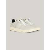 Tommy Hilfiger Grå Sneakers Tommy Hilfiger Mixed Cupsole Fine Cleat Leather Trainers BLEACHED STONE