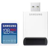Samsung SDXC Hukommelseskort Samsung PRO Plus SDXC Class 10 UHS-I U3 V30 180/130MB/s 128GB + USB adaptér