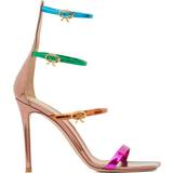 Multifarvet Sandaler med hæl Gianvito Rossi Ribbon Uptown sandals bloom_mango_green_turquoise_camellia