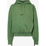 Grøn - Jersey - XXS Overdele Jacquemus Mens Dark Green Le Sweatshirt Camargue Branded Organic Cotton-jersey Hoody