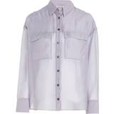 Calvin Klein Polyamid Overdele Calvin Klein Sheer Relaxed Utility Shirt PURPLE