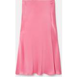 46 - Pink Nederdele Stella McCartney Double Satin Bias Cut Midi Skirt, Woman, Bright Pink, Bright Pink