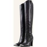 Bronx New Americana western knee boots in black leather36