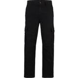 Hugo Boss Bukser Hugo Boss Stretch-cotton cargo trousers with patch Black