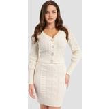Guess Dame Trøjer Guess Eco Brielle Cardigan Sweater White