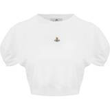 Vivienne Westwood Dame Overdele Vivienne Westwood Cropped Football Cotton-Jersey T-Shirt White