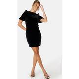 46 - Fløjl Kjoler Bubbleroom Occasion Irse Velvet Short Dress Black