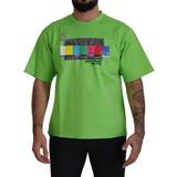 54 - Grøn T-shirts & Toppe Dolce & Gabbana Green Cotton DG CHANNEL Top T-shirt IT48