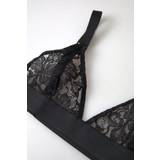 Dolce & Gabbana Polyamid Undertøj Dolce & Gabbana Black Floral Lace Nylon Stretch Bra Underwear IT40