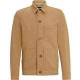 58 - Beige Overtøj BOSS Relaxed-fit button-up jacket with patch pockets