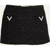 Valentino Dame Nederdele Valentino Tweed miniskirt black