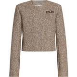 Chloé Gul Overtøj Chloé Short fitted jacket Multicolor 82% Wool, 15% Cotton, 3% Polyamide Multicolor