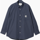 Carhartt Dame - Denimjakker Skjorter Carhartt W' L/S Orlean Shirt Orlean Stripe, Blue/White WIP Stribet