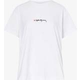 Stella McCartney Dame T-shirts & Toppe Stella McCartney Womens Pure White Logo-embroidered Cotton-jersey T-shirt