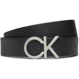 Calvin Klein Herre Tilbehør Calvin Klein Leather Logo Belt BLACK