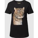 Guess Leopard Overdele Guess Leopard Jewelry Tee Black