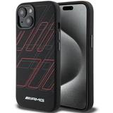 Mercedes Apple iPhone 14 Mobilcovers Mercedes AMG AMHMP15M23SSPK iPhone 15 Plus 14 Plus 6.7 czarny/black hardcase Silicone Large Rhombuses Pattern MagSafe