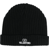 Valentino Dame Huer Valentino Men's V Logo Wool Beanie Black