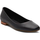 38 ⅓ - Sort Lave sko Toms Women's Black Briella Leather Flat Shoes