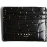 Ted Baker Kortholdere Ted Baker FABAY Black Croc Leather Card Holder