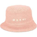 Marni Dame Hatte Marni Pink Embroidered Bucket Hat 00C10 Quarz