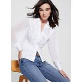 Guess Dame Skjorter Guess Pleated Sleeves Shirt White