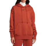 48 - Dame - Orange Sweatere Nike Sportswear Phoenix Fleece Oversized Pullover Hoodie Women - Rugged Orange/Black