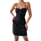 60 - Similisten Tøj Shein Rhinestone Tassel Cami Dress