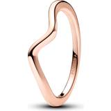 Pandora Guldbelagt Ringe Pandora Polished Wave Ring Rose Gold