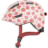 Børn - Pink Cykelhjelme ABUS Cykelhjelm Smiley 3.0 LED Rose Strawberry-45-50cm