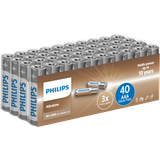 Alkalisk Batterier & Opladere Philips Alkaline AAA 40-pack