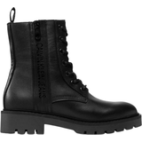 38 ½ - Læder Ankelstøvler Calvin Klein Combat Mid - Black