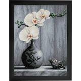 Lærred Brugskunst ARTI BALTA Diamond Orchid Black Plakat 30x40cm
