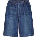 Valentino Blå Bukser & Shorts Valentino Denim chambray Bermuda shorts blue