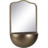 Guld - Jern Brugskunst BigBuy Home Golden Crystal 40 Wall Mirror
