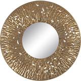Guld - Jern Spejle BigBuy Home Golden Crystal 76,5 Wall Mirror