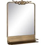 Guld - Jern Spejle BigBuy Home Golden Crystal Wall Mirror