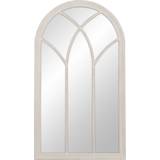 Hvid Vægspejle BigBuy Home White Crystal Paolownia wood Wall Mirror 80x140cm