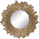 Guld - Jern Brugskunst BigBuy Home Golden Crystal 75 Wall Mirror